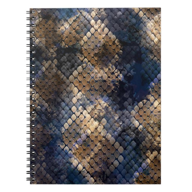 Cuaderno Diseño transparente de acuarela Piel de serpiente (Frente)