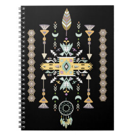 Cuaderno Diseño tribal amarillo y verde