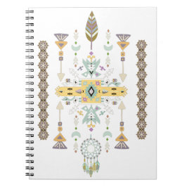 Cuaderno Diseño tribal amarillo y verde