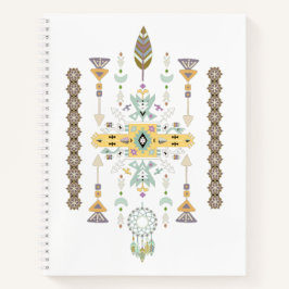 Cuaderno Diseño tribal amarillo y verde