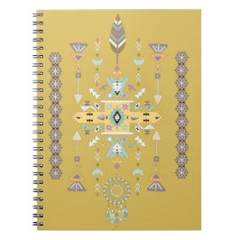 Cuaderno Diseño tribal amarillo y verde