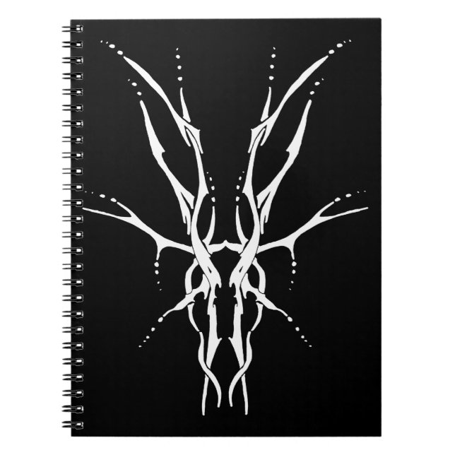 Cuaderno Diseño tribal de cráneo de ciervos para cazadores  (Frente)