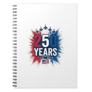 Cuaderno Diseño vectorial de aniversario de Jets Patriótico