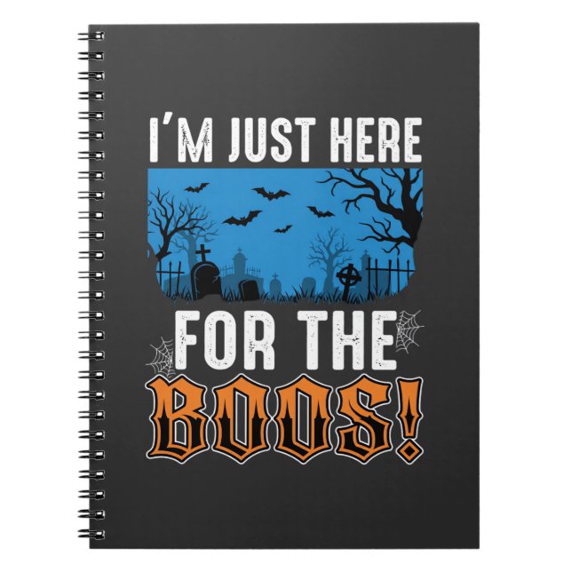 Cuaderno Diseño vectorial de cementerio de fantasmas de Hal (Frente)