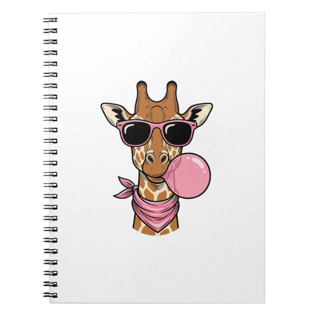 Cuaderno Diseño Vectorial de Chicle de Jirafa con Grabado A (Frente)