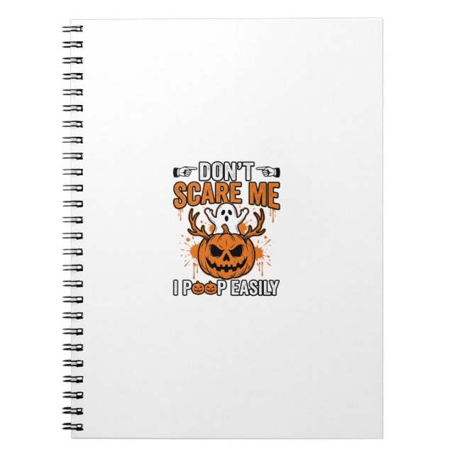 Cuaderno Diseño vectorial de cita de calabaza fantasma dive (Frente)