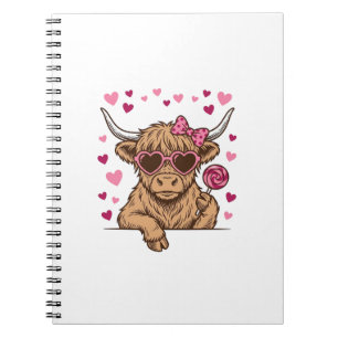 Cuaderno Diseño vectorial de gafas de sol de San Valentín d