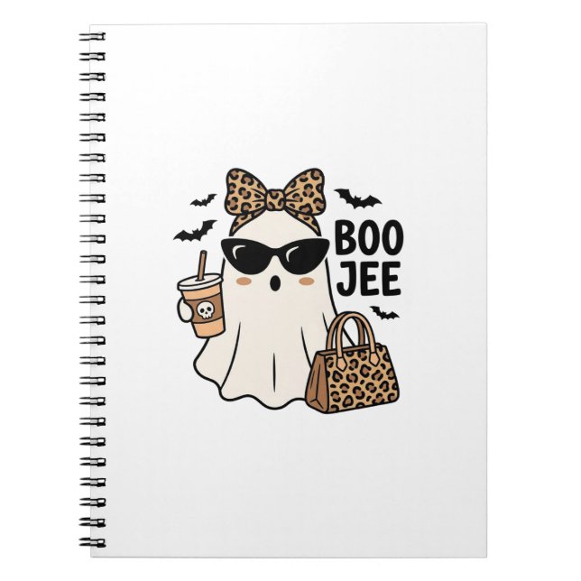Cuaderno Diseño Vectorial de Lazo de Leopardo de Fantasma B (Frente)