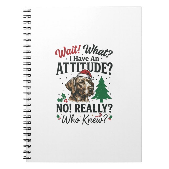 Cuaderno Diseño Vectorial de Navidad con Perro Divertido_1 (Frente)