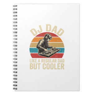 Cuaderno Diseño vectorial de puesta de sol vintage DJ Dad B