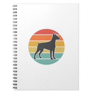 Cuaderno Diseño vectorial de silueta de perro vintage al at