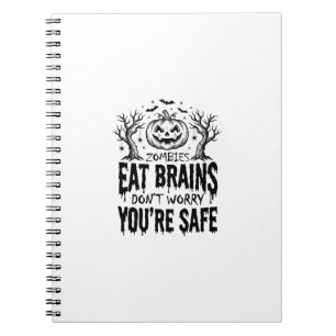 Cuaderno Diseño vectorial divertido de Halloween Zombies Ea