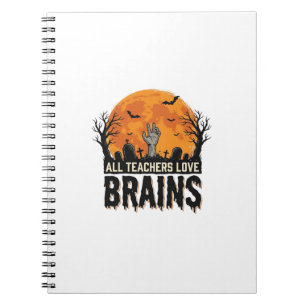 Cuaderno Diseño vectorial vintage de cerebros de profesor d