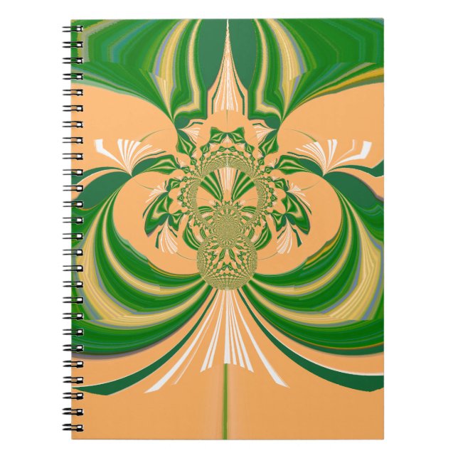 Cuaderno Diseño verde amarillo. (Frente)