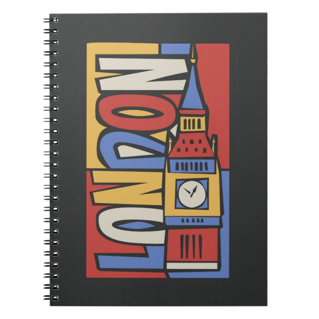 Cuaderno Diseño vibrante de Londres, Inglaterra el | (Frente)