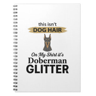 Cuaderno Diseño Vintage Amante Perro Divertido Brillo Dober