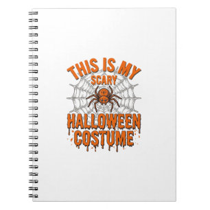 Cuaderno Diseño Vintage de Telaraña de Disfraz de Halloween