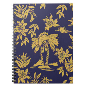 Cuaderno Diseño vintage sin inconvenientes con Hawaii, trop