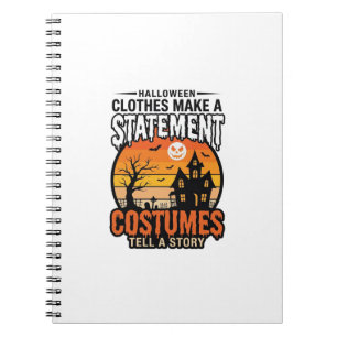Cuaderno Diseños de camisetas vintage de disfraces de Hallo