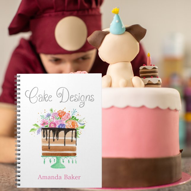 Cuaderno Diseños de Pasteles Florales con Acuarela (Subido por el creador)