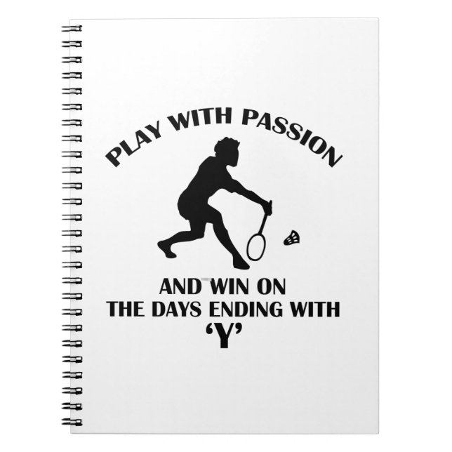 Cuaderno diseños del bádminton (Frente)