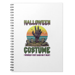 Cuaderno Disfraces de Halloween Mano de Zombi Lápidas del C