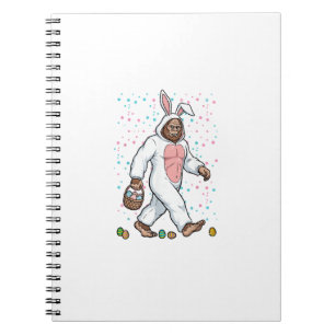 Cuaderno disfraz de conejo de Pascua Bigfoot divertido para