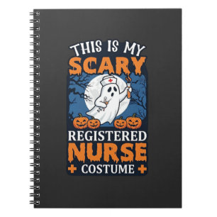 Cuaderno Disfraz de Enfermera Registrada Espantosa Calabaza
