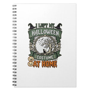 Cuaderno Disfraz de Halloween a la Izquierda Gato del Árbol