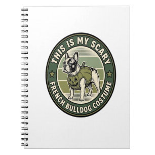 Cuaderno Disfraz de Halloween aterrador para Bulldog Francé