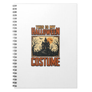 Cuaderno Disfraz de Halloween Casa Embrujada Camiseta Vinta