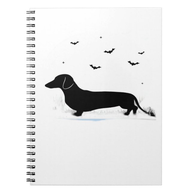 Cuaderno Disfraz de Halloween de Dachshund Mi Dachshund es  (Frente)