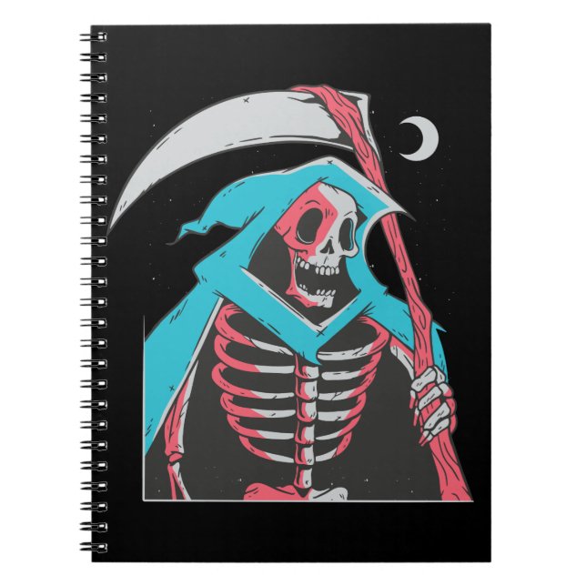 Cuaderno Disfraz de Halloween de Scary Grim Reaper (Frente)