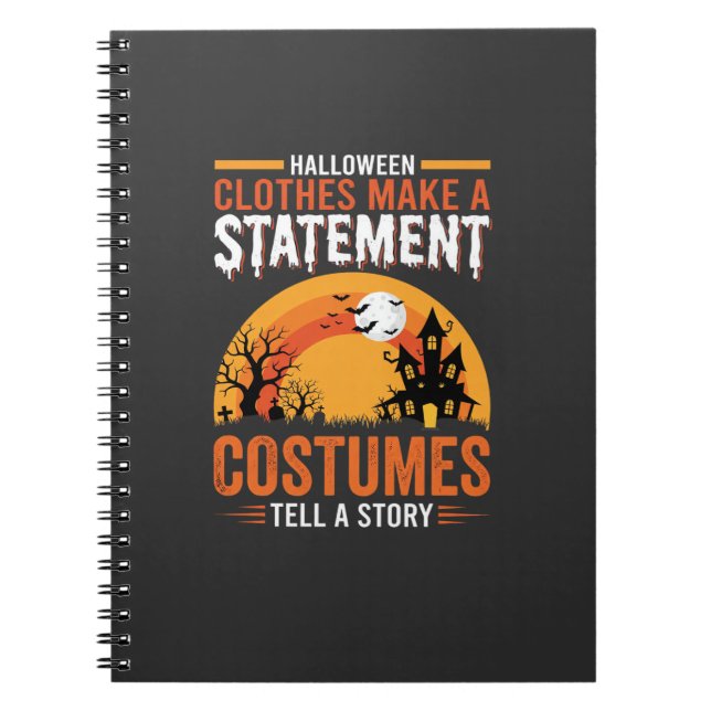Cuaderno Disfraz de Halloween Declaración Diseño de Casa Em (Frente)
