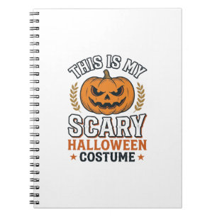 Cuaderno Disfraz de Halloween espantoso Calabaza Diseño vec