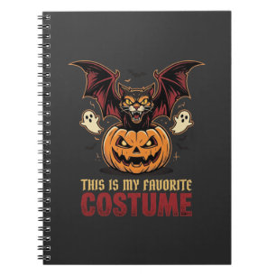 Cuaderno Disfraz de Halloween Monstruo Calabaza Gótico Vect