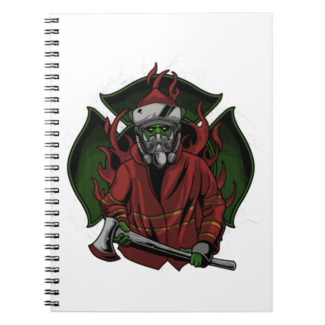 Cuaderno Disfraz de Halloween para bomberos (Frente)