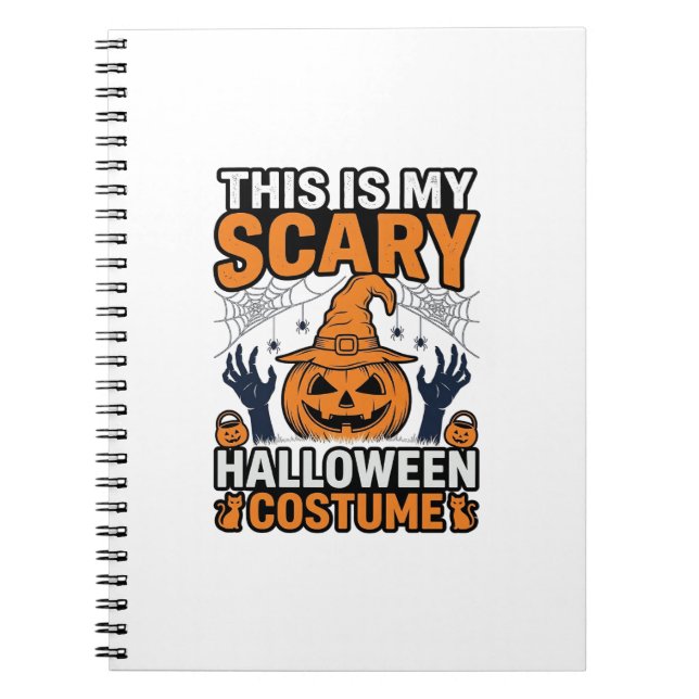 Cuaderno Disfraz de Halloween Traje de Bruja con Sombrero d (Frente)