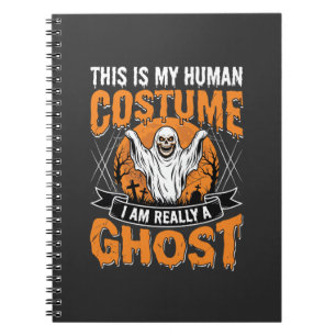 Cuaderno Disfraz divertido de fantasma humano vintage de Ha