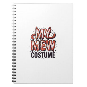 Cuaderno Disfraz divertido de gato maullante de Halloween d