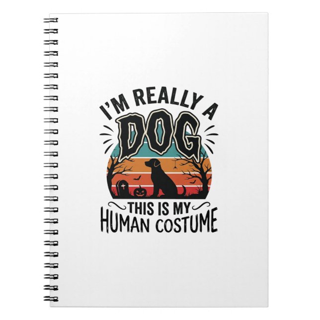 Cuaderno Disfraz Divertido de Humano para Perro Halloween V (Frente)
