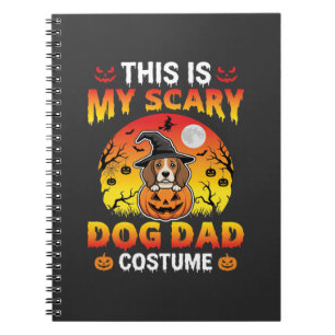 Cuaderno Disfraz divertido de papá perro bruja Beagle para
