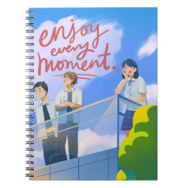 Cuaderno Disfruta cada momento - Cute de la Escuela de Anim
