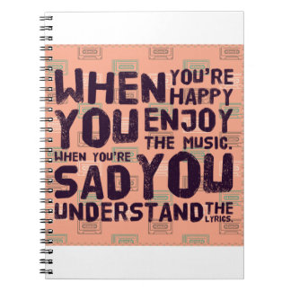 Cuaderno Disfruta de la música o de la letra - /positivice.