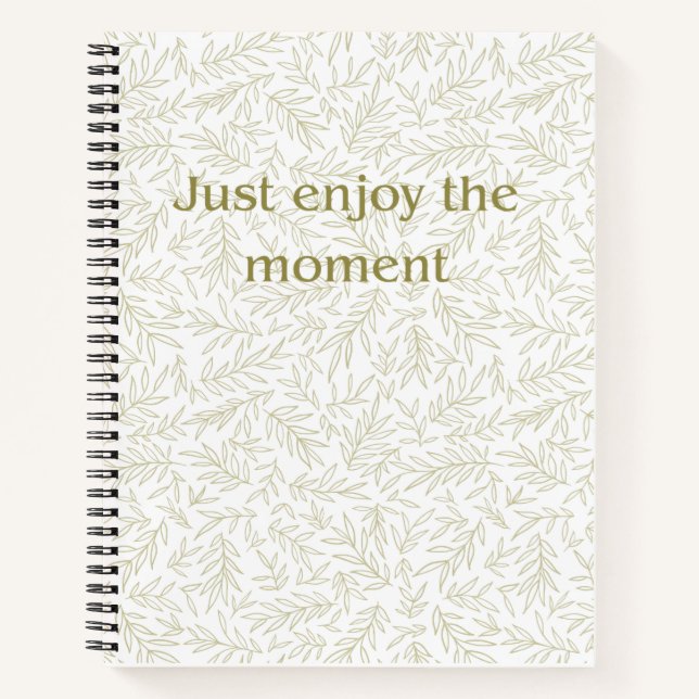 Cuaderno "Disfruta el Momento" Botánico Mindfulness Duro (Anverso)