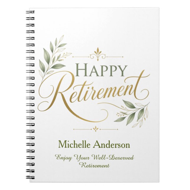 Cuaderno Disfruta Tu Merecida Jubilación Personalizada  (Frente)