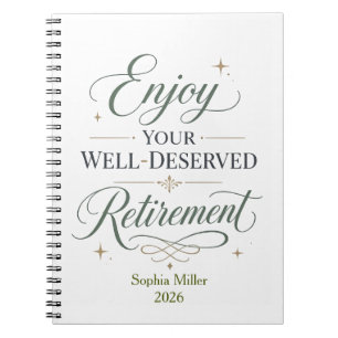 Cuaderno Disfruta Tu Merecida Jubilación Personalizada