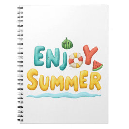 Cuaderno Disfrutar del Ilustracion de texto de verano