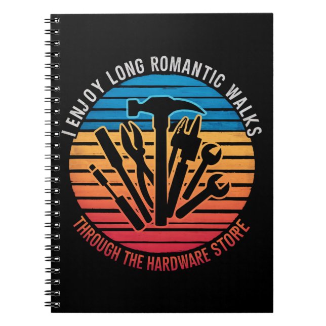 Cuaderno Disfruto de largos paseos románticos a través del  (Frente)