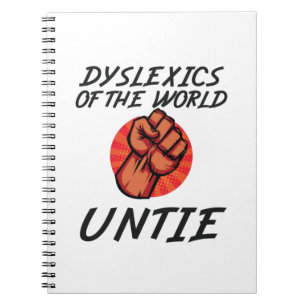 Cuaderno Disléxica del regalo de la dislexia del mundo